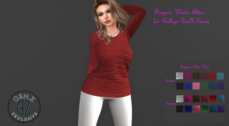 Second Life Marketplace - Rayne's Winter Attire (Gen X Curvy)